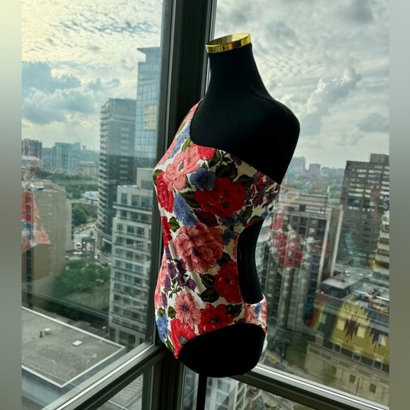 🆕 ZIMMERMANN 🧿 NWOT Poppy One-Shoulder Floral One Piece Bathing Suit - Sz 3 - Picture 8 of 16
